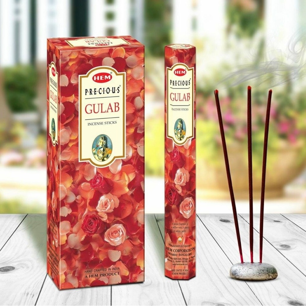🇨🇦HEM Pure Precious Gulab (Rose)Incense Sticks 120 Sticks